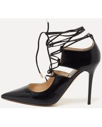Jimmy Choo - Leather Hoops Lace Up Pumps - Lyst