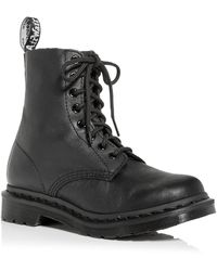 Dr. Martens - 1460 Pascal Mono Leather Round Toe Combat & Lace-up Boots - Lyst