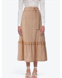 Emily Lovelock - Margaret Eyelet Midi Skirt - Lyst
