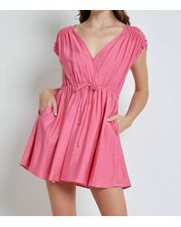 Mustard Seed - Metal Beaded Drawstring Wrap Dress - Lyst