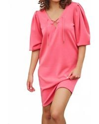 EsQualo - Delia V-Neck Dress - Lyst