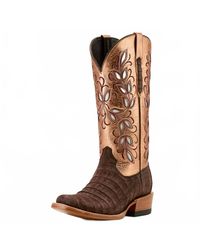 Ariat - Futurity Silk Cigar Sueded Narrow Cutter Toe Western Boot - Lyst