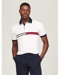 Tommy Hilfiger - Regular Fit Embroidered Stripe Logo Polo - Lyst