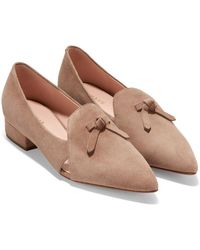 Cole Haan - Viola Skimmer Faux Suede Pointed Toe Loafers - Lyst