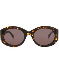 Alaïa - Round-frame Acetate Sunglasses - Lyst