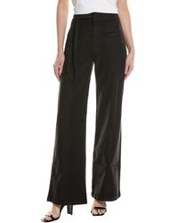 Hudson Jeans - Tie-Waist Pintucked Linen-Blend Trouser - Lyst