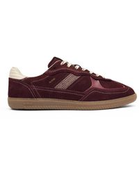 Alohas - Burgundy Leather Sneakers With Cream Accents - Lyst