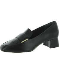 Rockport - Total Motion Esma Leather Square Toe Loafer Heels - Lyst