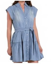 Elan - Julia Mini Denim Dress - Lyst