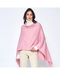 TRUEDAMES - Solid Scarf Poncho - Lyst