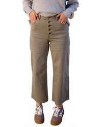 Easel - Penny Button Front Wide Leg Pant - Lyst