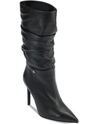 DKNY - Maliza Leather Slouchy Mid-calf Boots - Lyst
