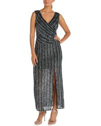 R & M Richards - Sequined Sleeveless Evening Dress - Lyst