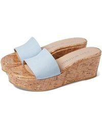 Stuart Weitzman - Summer Wedge Sandal 10 Degrade Leather Slide Khd894 - Lyst