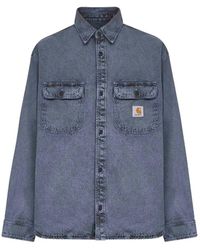 Carhartt - Heavy Denim Button-Up Shirt With Chest Pockets - Lyst