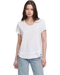 Wilt - Short Sleeve Mock Layer Raw Hem Tee - Lyst