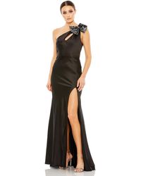 Ieena for Mac Duggal - Sequined Bow Detail One Shoulder Trumpet Gown - Lyst