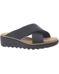 Clarks - Jillian Gem Leather Open Toe Platform Sandals - Lyst