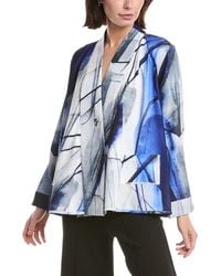 Lemon Grass - Reversible Buttoned Cape Jacket - Lyst