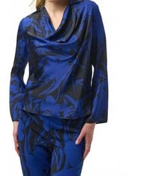 Joseph Ribkoff - Floral Print Cowl Neck Long Sleeves Top - Lyst