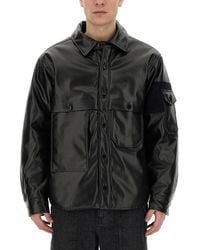 A.I.E. - Shirt Jacket With Glossy Finish - Lyst