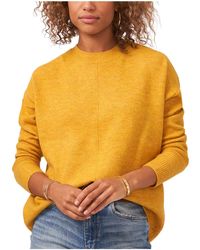 Vince Camuto - Plus Ribbed Trim Knit Crewneck Sweater - Lyst