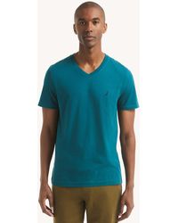 Nautica - Premium Cotton V-Neck T-Shirt - Lyst
