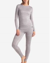 Danskin - Ribbed Hacci Crew Neck Layering Set With Leggings - Lyst