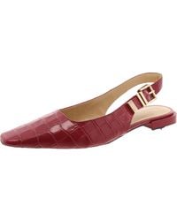 MICHAEL Michael Kors - Darrington Sling Flat Leather Square Toe Slingbacks - Lyst