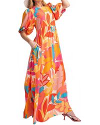 Easel - Bold Print Maxi Dress - Lyst