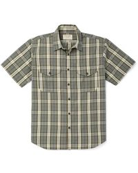 Filson - Men's Washed Short Sleeve Feather Cloth Shirt - Lyst