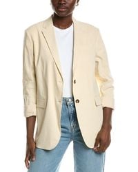 Theory - Rolled Sleeve Bf Linen-Blend Jacket - Lyst