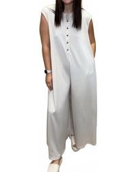 Bucketlist - Wide Leg Textured Knit Jumpsuit - Lyst
