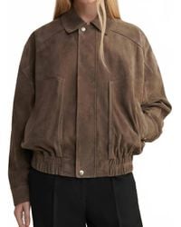 Arma - Frederica Suede Bomber Jacket - Lyst
