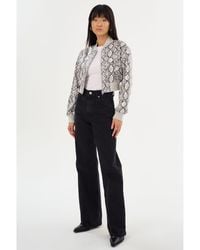 Lamarque - Evelin Faux Leather Cropped Bomber - Lyst