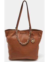 MICHAEL Michael Kors - Leather Chain Tote - Lyst