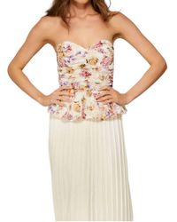Line & Dot - Floret Strapless Peplum Top - Lyst