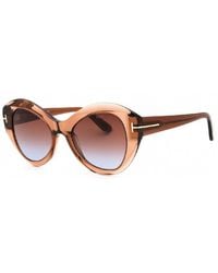 Tom Ford - Cat Eye Full Rim, With A Transparent Dark Frame And Gradient Lens - Lyst