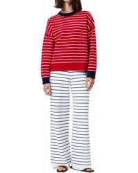 French Connection - Marley Knit Striped Crew Neck Sweater - Lyst