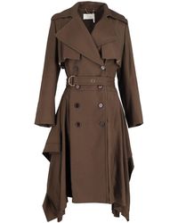 Chloé - Chloe Double-breasted Belted Drape-side Trench Coat - Lyst