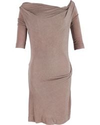 Vivienne Westwood - Asymmetric Neckline Midi Dress - Lyst