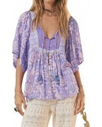 Spell - Sannah Short Sleeve Blouse - Lyst