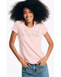 Nautica - Sustainably Crafted Rhinestone Logo Graphic T-Shirt - Lyst