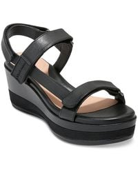 Cole Haan - Grand Ambition Ayer Faux Leather Strappy Platform Sandals - Lyst