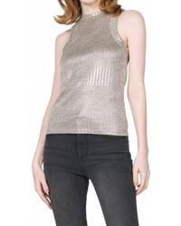 Another Love - Pamela High Neck Ribbed Tank Top - Lyst