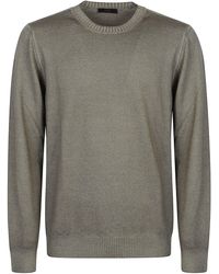 Fay - Round Neck Fine Virgin Wool Sweater - Lyst