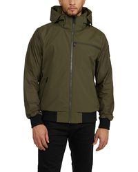 Pajar - Pierce Mixed-Media Rain Bomber Jacket With Fixed Hood - Lyst