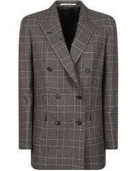 Tagliatore - Jasmine Double-Breasted Tailored Plaid Wool Jacket - Lyst