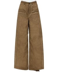 Uma Wang - Ball Stitching Detail Cotton Wide-Leg Pants - Lyst