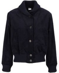 Aspesi - Cropped Ribbed Shawl-Collar Corduroy Jacket - Lyst